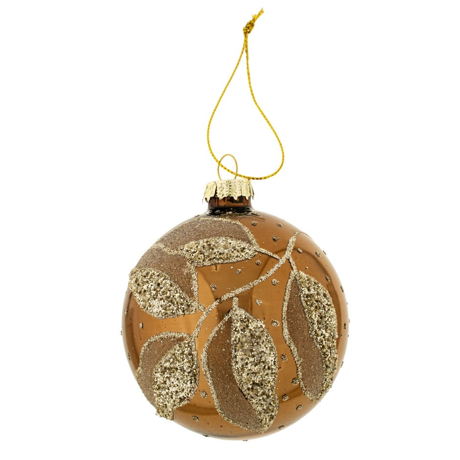 Glitter Forest Glass Bauble