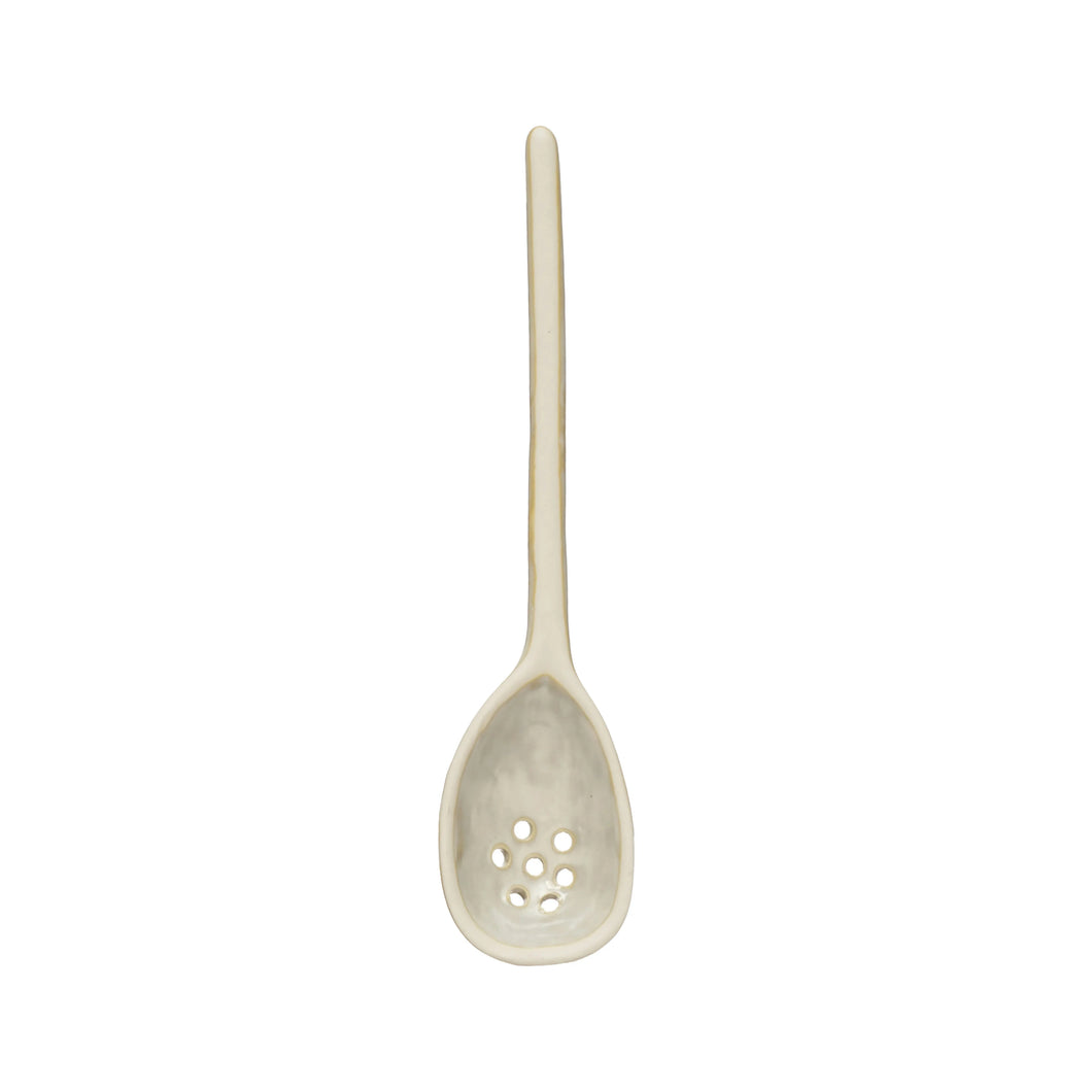 Stoneware Slotted Spoon