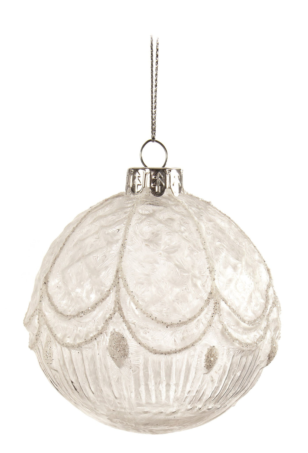 Frosted Scalloped Bauble
