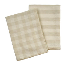 Load image into Gallery viewer, Gingham &amp; Stripe Tea Towel Set
