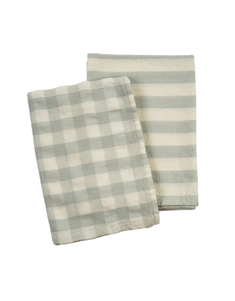 Gingham & Stripe Tea Towel Set