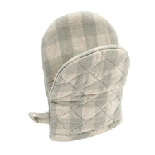 Load image into Gallery viewer, Linen Gingham Oven Mitt
